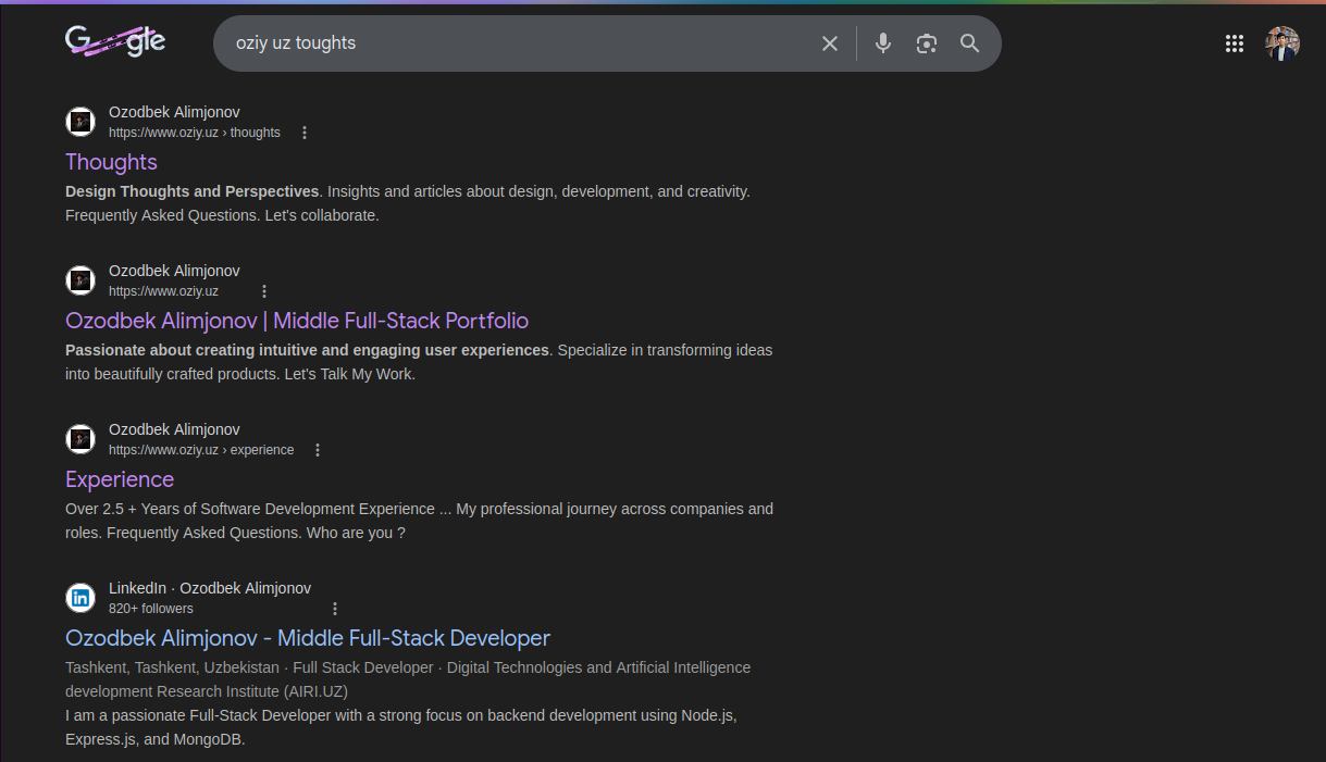 Personal Portfolio & Blog System